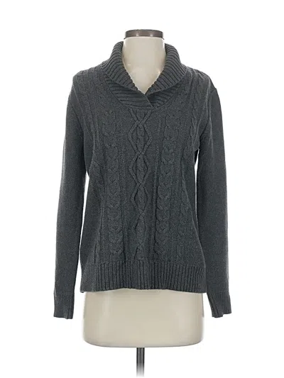Pre-owned Karen Scott Turtleneck Sweater In Gray