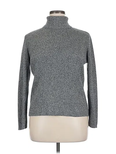 Pre-owned Karen Scott Turtleneck Sweater In Gray