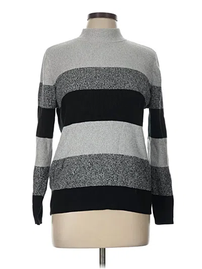 Pre-owned Karen Scott Turtleneck Sweater In Gray