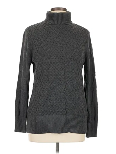Pre-owned Karen Scott Turtleneck Sweater In Gray