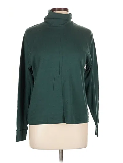 Pre-owned Karen Scott Turtleneck Sweater In Green