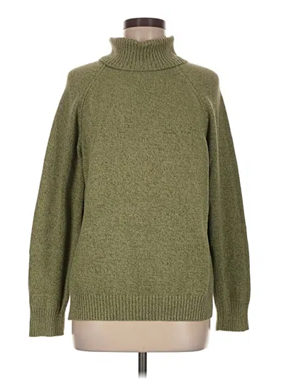 Pre-owned Karen Scott Turtleneck Sweater In Green