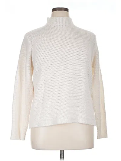Pre-owned Karen Scott Turtleneck Sweater In Ivory