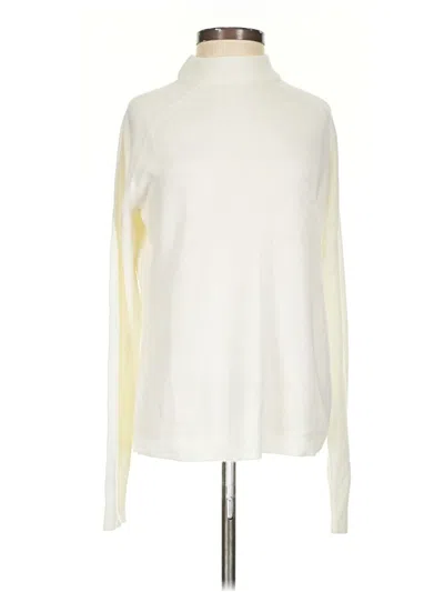 Pre-owned Karen Scott Turtleneck Sweater In Ivory