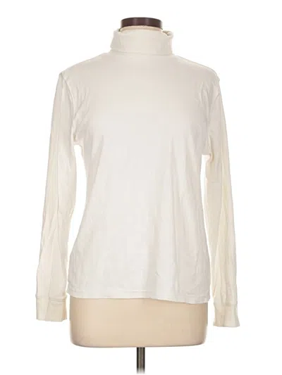 Pre-owned Karen Scott Turtleneck Sweater In Ivory