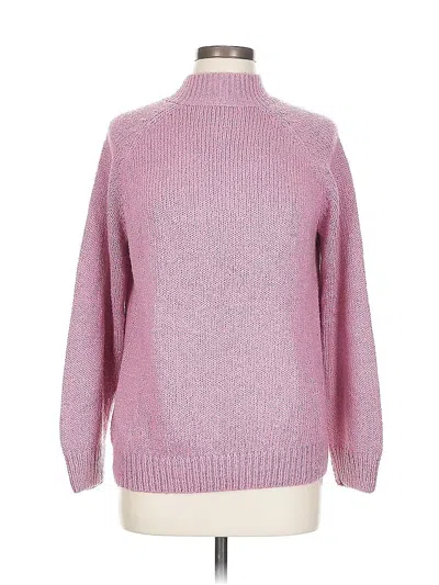 Pre-owned Karen Scott Turtleneck Sweater In Pink