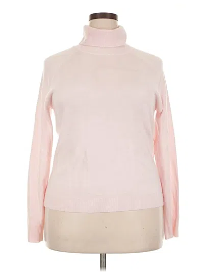 Pre-owned Karen Scott Turtleneck Sweater In Pink