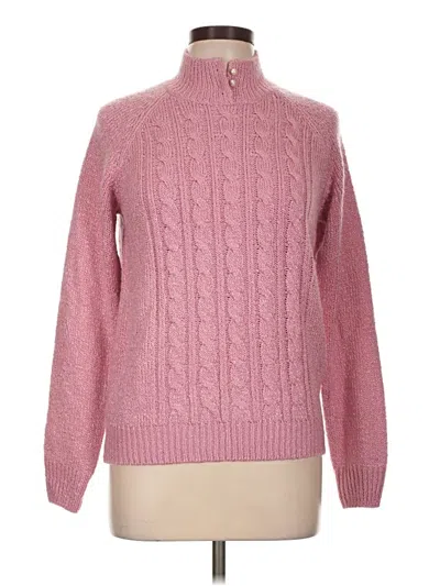Pre-owned Karen Scott Turtleneck Sweater In Pink