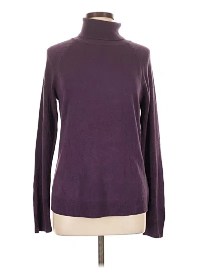 Pre-owned Karen Scott Turtleneck Sweater In Purple