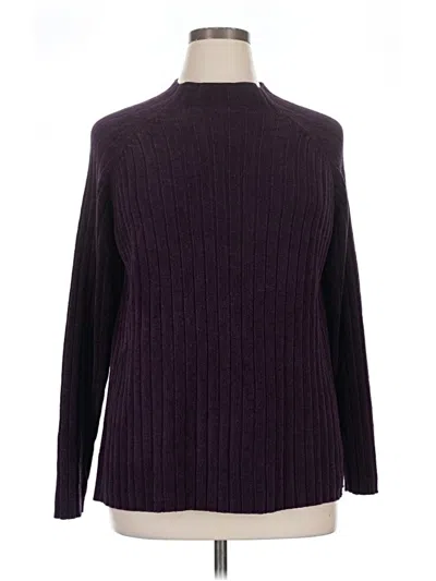 Pre-owned Karen Scott Turtleneck Sweater In Purple