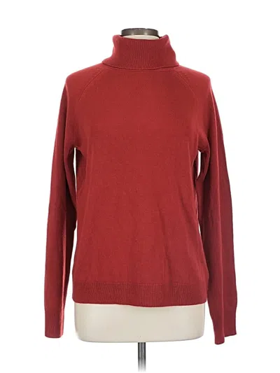 Pre-owned Karen Scott Turtleneck Sweater In Red