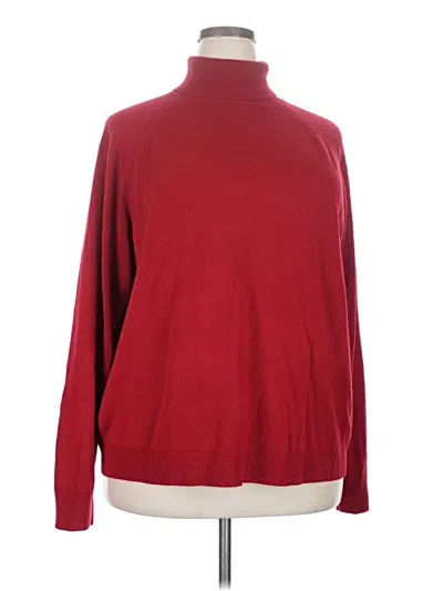 Pre-owned Karen Scott Turtleneck Sweater In Red