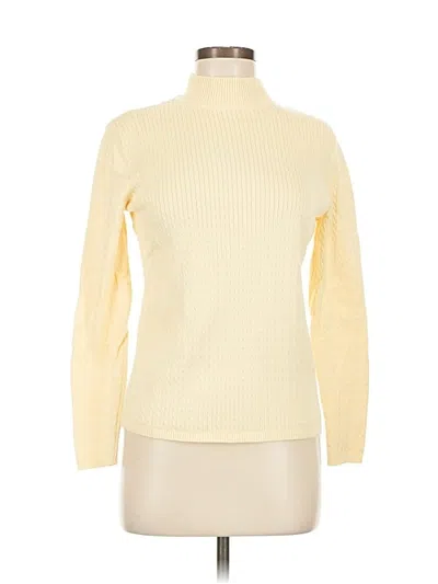 Pre-owned Karen Scott Turtleneck Sweater In Yellow