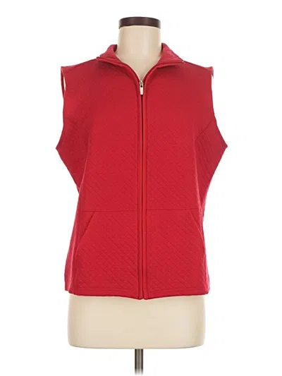 Pre-owned Karen Scott Vest In Red