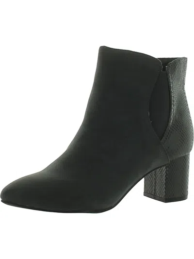 Karen Scott Womens Faux Suede Zipper Booties In Multi