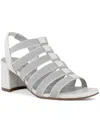 Karen Scott Yahnnie Womens Strappy Slingback Block Heel In White