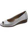 Karen Scott Yaritza Womens Open Toe Slip On Wedge Heels In Multi
