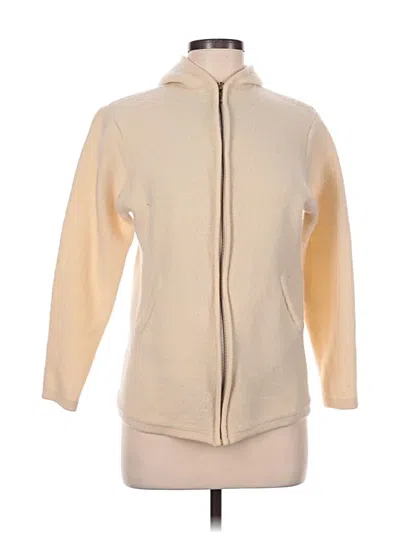 Pre-owned Karen Scott Zip Up Hoodie In Ivory