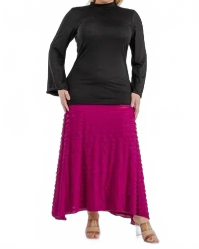 Karen T Design Dual Elegance Maxi Dress In Black/fuchsia In Multi