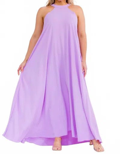 Karen T Design Flowy Maxi Dress In Lavender In Purple
