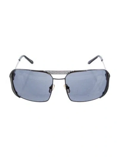 Pre-owned Karen Walker Aviator Tinted Sunglasses In Black