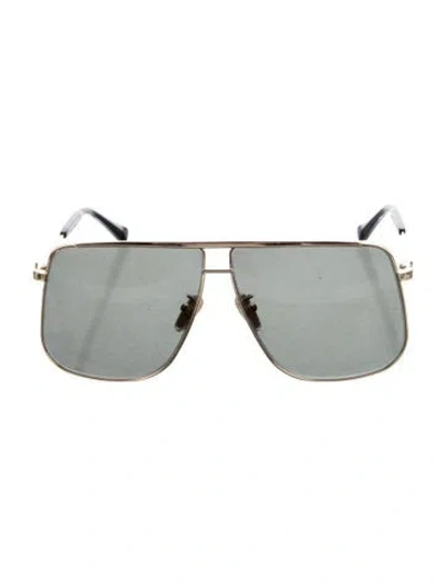 Pre-owned Karen Walker Aviator Tinted Sunglasses In Gold
