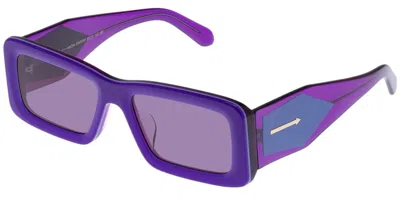 Karen Walker Axiom Vestibilità Orientale Kas2349750 Occhiali Da Sole Purple Per Uomo