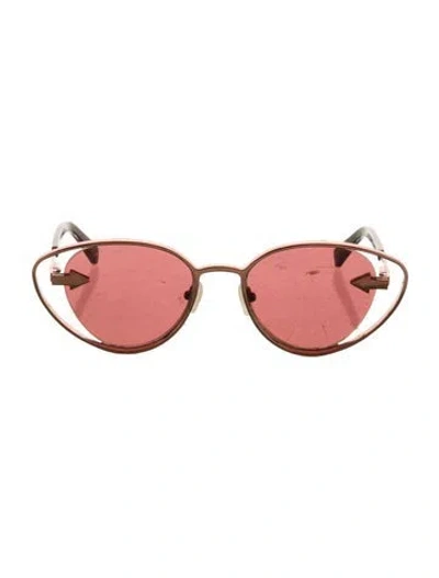 Pre-owned Karen Walker Cat-eye Gradient Sunglasses In Pink