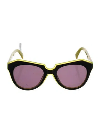 Pre-owned Karen Walker Cat-eye Tinted Sunglasses In Black