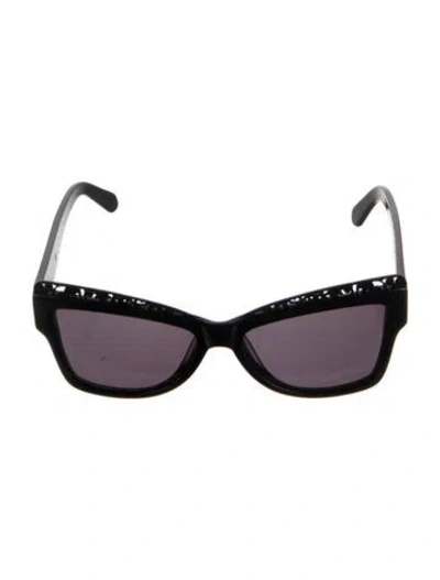 Pre-owned Karen Walker Cat-eye Tinted Sunglasses In Black