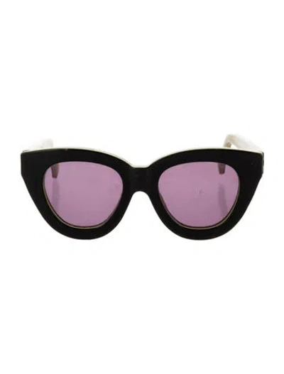 Pre-owned Karen Walker Cat-eye Tinted Sunglasses In Black