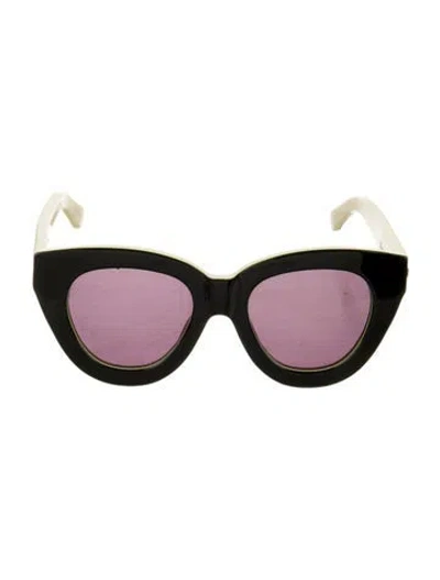 Pre-owned Karen Walker Cat-eye Tinted Sunglasses In Black