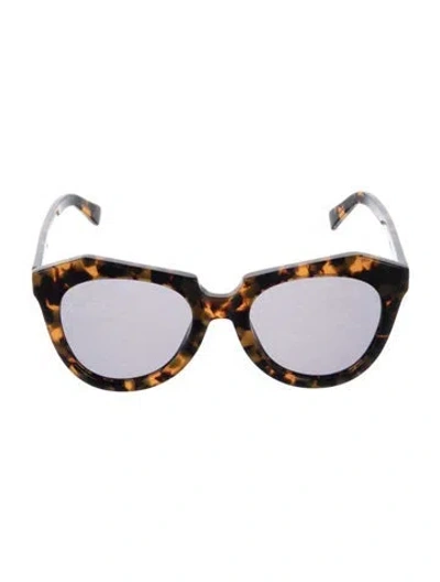 Pre-owned Karen Walker Cat-eye Tinted Sunglasses In Brown