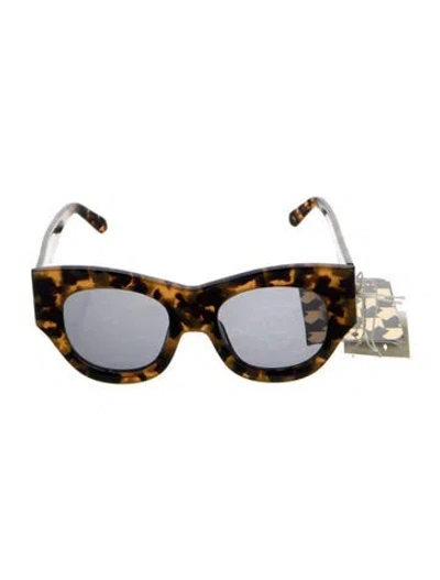 Pre-owned Karen Walker Cat-eye Tinted Sunglasses In Brown