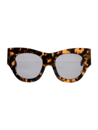 Pre-owned Karen Walker Cat-eye Tinted Sunglasses In Brown