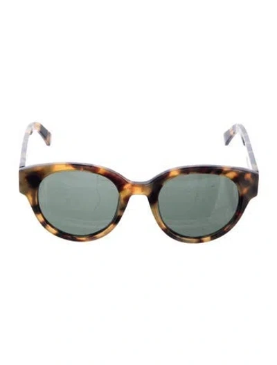 Pre-owned Karen Walker Cat-eye Tinted Sunglasses In Brown