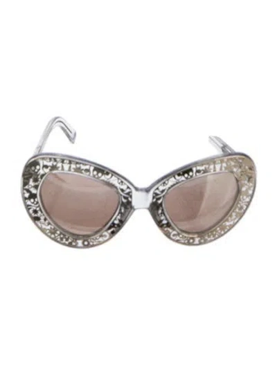 Pre-owned Karen Walker Cat-eye Tinted Sunglasses In Clear