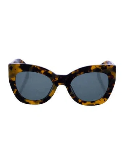 Pre-owned Karen Walker Cat-eye Tinted Sunglasses In Neutral