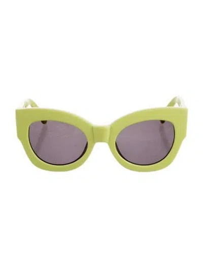 Pre-owned Karen Walker Cat-eye Tinted Sunglasses In Yellow