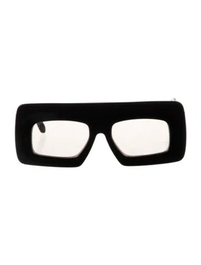 Pre-owned Karen Walker Enlightened Square Sunglasses In Black