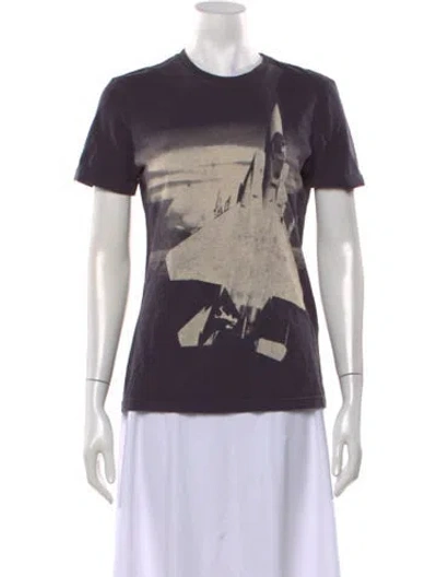Pre-owned Karen Walker Graphic Print Crew Neck T-shirt In Purple