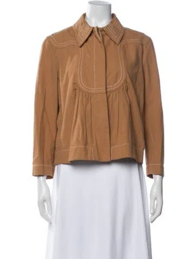 Pre-owned Karen Walker Linen Jacket In Brown