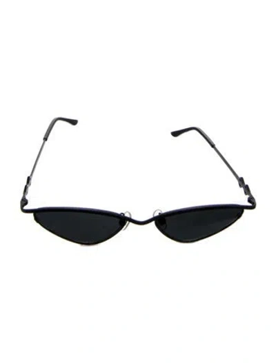 Pre-owned Karen Walker Narrow Tinted Sunglasses In Black