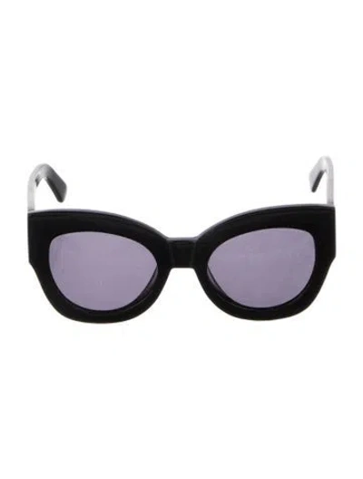 Pre-owned Karen Walker Northern Lights Cat-eye Sunglasses In Black