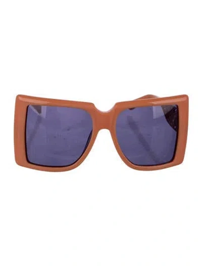 Pre-owned Karen Walker Optimist Square Sunglasses In Orange