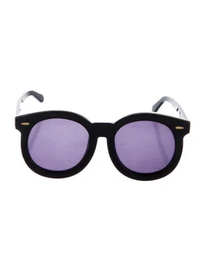 Pre-owned Karen Walker Oversize Tinted Sunglasses In Black
