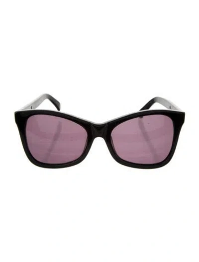 Pre-owned Karen Walker Oversize Tinted Sunglasses In Black