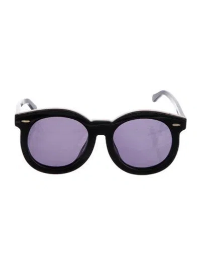 Pre-owned Karen Walker Oversize Tinted Sunglasses In Black
