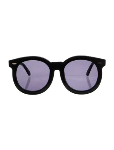 Pre-owned Karen Walker Oversize Tinted Sunglasses In Black