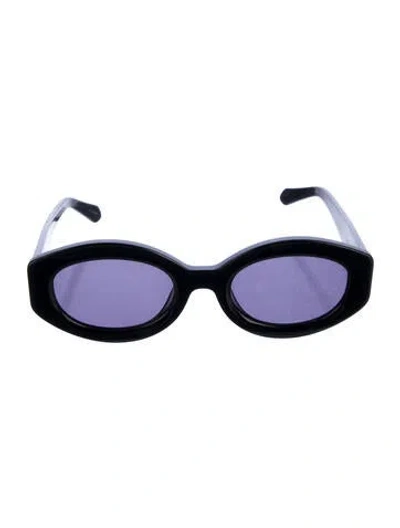 Pre-owned Karen Walker Oversize Tinted Sunglasses In Black